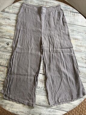 Relaxed Wide-Leg Women's Pants in Taupe